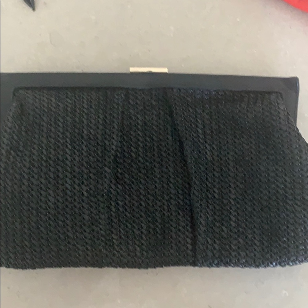 Black Raffia Clutch